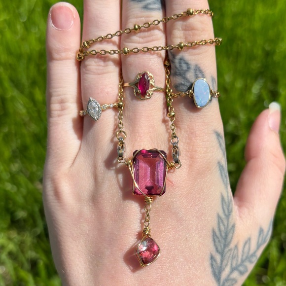Jewelry - Double mystic topaz interchangeable necklace